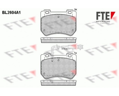 Bromsbeläggssats, skivbroms BL2604A1 FTE