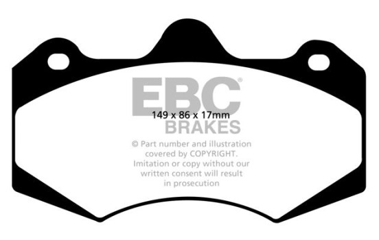 Bromsbeläggssats, skivbroms Bluestuff DP5042NDX EBC, bild 5