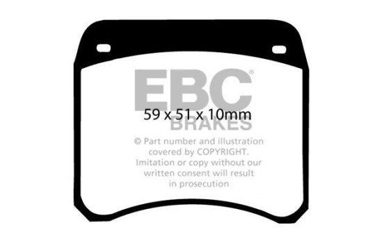 Bromsbeläggssats, skivbroms Bluestuff DP5128NDX EBC, bild 5