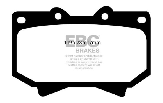 Bromsbeläggssats, skivbroms Bluestuff DP51319NDX EBC, bild 5