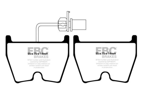 Bromsbeläggssats, skivbroms Bluestuff DP51513NDX EBC, bild 5