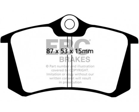 Bromsbeläggssats, skivbroms Bluestuff DP5680NDX EBC, bild 5