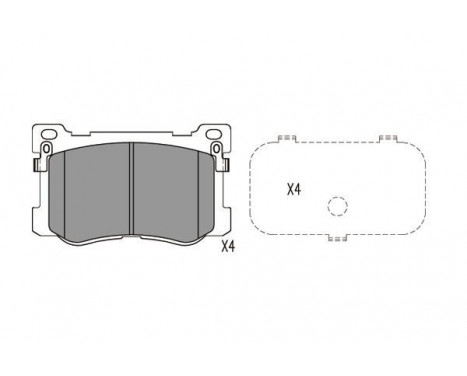 Bromsbeläggssats, skivbroms BP-3057 Kavo parts