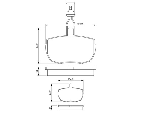 Bromsbeläggssats, skivbroms BP019 Bosch, bild 6