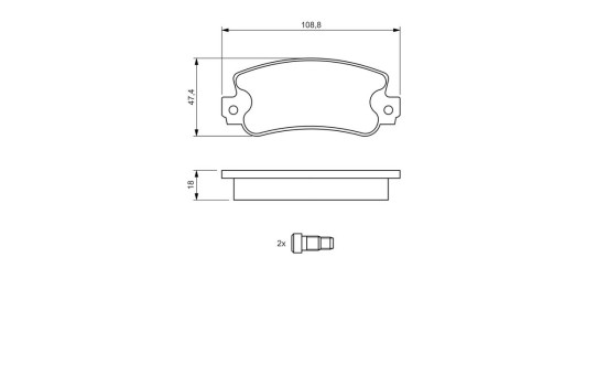 Bromsbeläggssats, skivbroms BP041 Bosch, bild 6