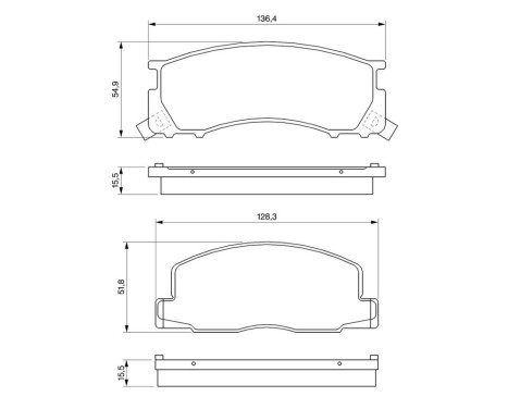 Bromsbeläggssats, skivbroms BP082 Bosch, bild 6