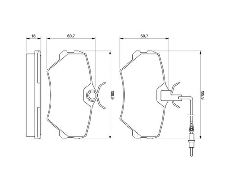 Bromsbeläggssats, skivbroms BP100 Bosch, bild 5