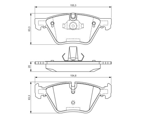 Bromsbeläggssats, skivbroms BP1028 Bosch, bild 6