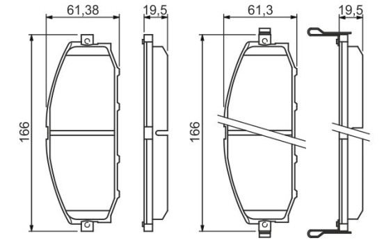 Bromsbeläggssats, skivbroms BP1061 Bosch, bild 3