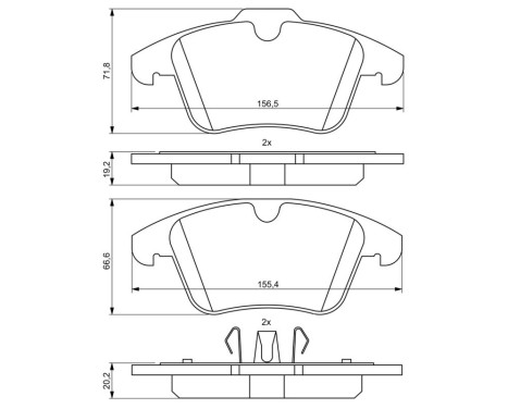 Bromsbeläggssats, skivbroms BP1118 Bosch, bild 6