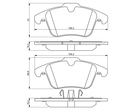Bromsbeläggssats, skivbroms BP1145 Bosch, bild 6