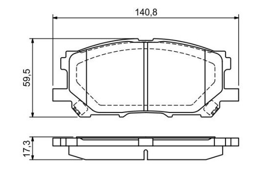 Bromsbeläggssats, skivbroms BP1154 Bosch