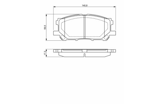 Bromsbeläggssats, skivbroms BP1154 Bosch, bild 6
