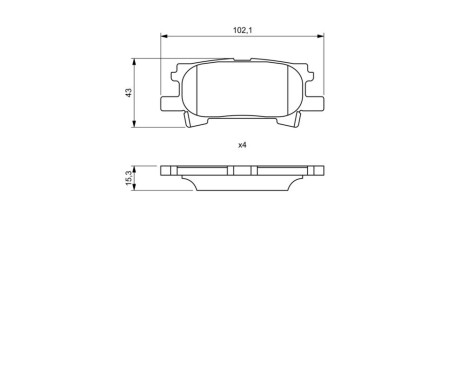 Bromsbeläggssats, skivbroms BP1159 Bosch, bild 8