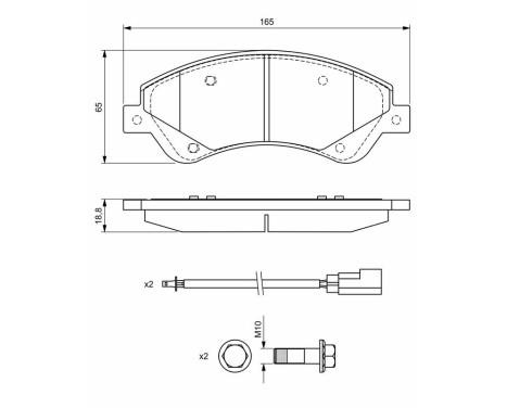 Bromsbeläggssats, skivbroms BP1171 Bosch, bild 8
