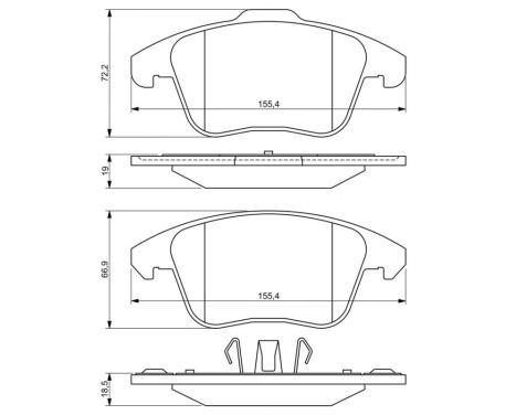 Bromsbeläggssats, skivbroms BP1214 Bosch, bild 8