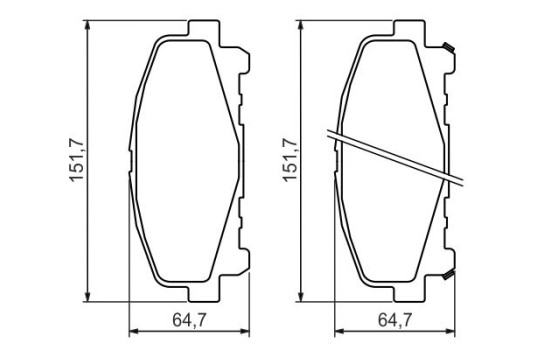 Bromsbeläggssats, skivbroms BP1290 Bosch, bild 3