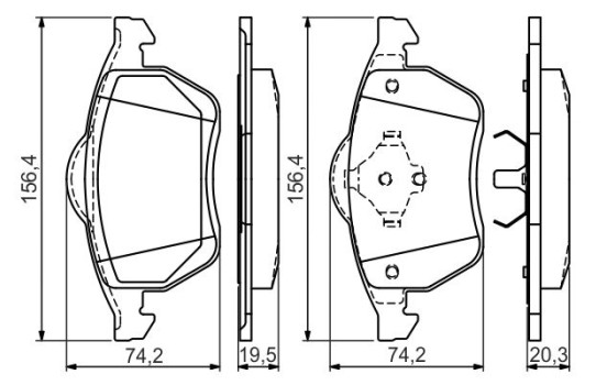 Bromsbeläggssats, skivbroms BP1298 Bosch