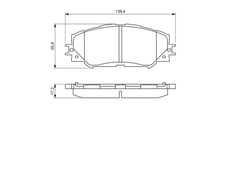 Bromsbeläggssats, skivbroms BP1303 Bosch, bild 8