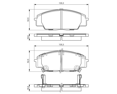 Bromsbeläggssats, skivbroms BP1313 Bosch, bild 7