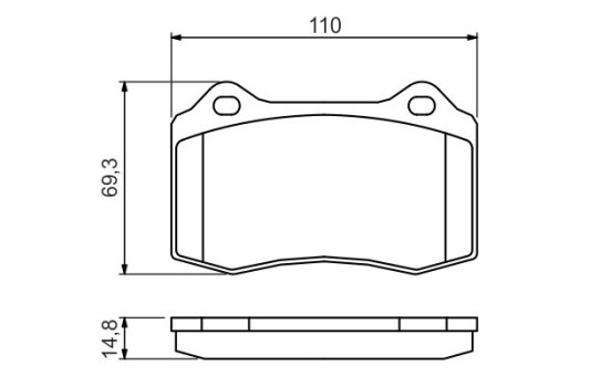 Bromsbeläggssats, skivbroms BP1316 Bosch, bild 3