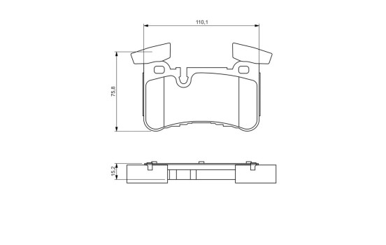 Bromsbeläggssats, skivbroms BP1333 Bosch, bild 8
