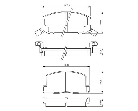 Bromsbeläggssats, skivbroms BP1334 Bosch, bild 7