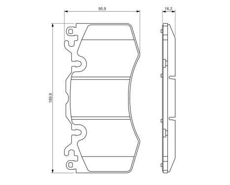 Bromsbeläggssats, skivbroms BP1362 Bosch, bild 8