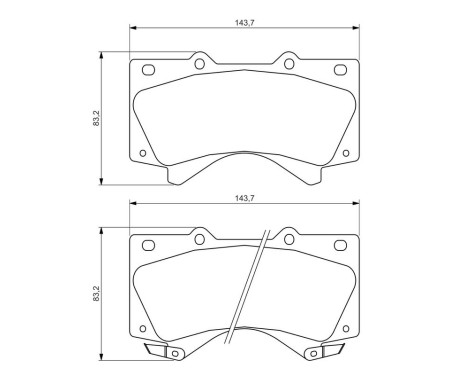 Bromsbeläggssats, skivbroms BP1371 Bosch, bild 6