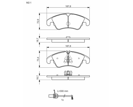 Bromsbeläggssats, skivbroms BP1378 Bosch, bild 8