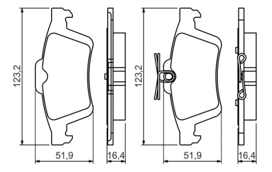 Bromsbeläggssats, skivbroms BP1449 Bosch, bild 6