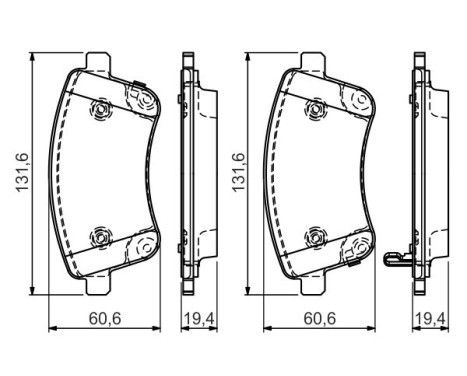 Bromsbeläggssats, skivbroms BP1473 Bosch, bild 5