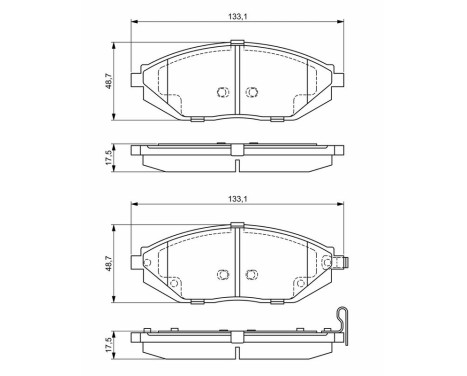 Bromsbeläggssats, skivbroms BP1679 Bosch, bild 8
