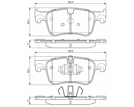 Bromsbeläggssats, skivbroms BP1690 Bosch, bild 8