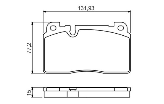 Bromsbeläggssats, skivbroms BP1697 Bosch, bild 3