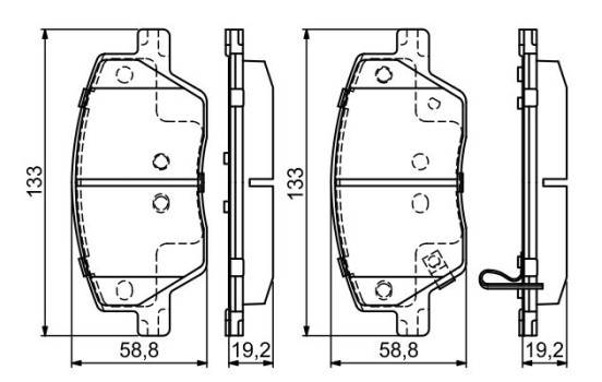 Bromsbeläggssats, skivbroms BP1765 Bosch, bild 7