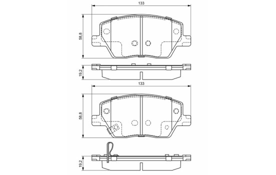Bromsbeläggssats, skivbroms BP1765 Bosch, bild 8