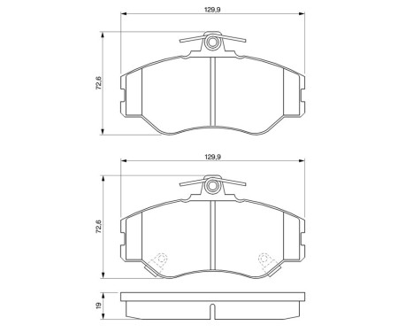 Bromsbeläggssats, skivbroms BP179 Bosch, bild 6