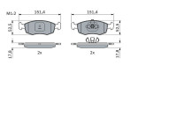 Bromsbeläggssats, skivbroms BP1794 Bosch