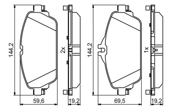 Bromsbeläggssats, skivbroms BP1802 Bosch, bild 6