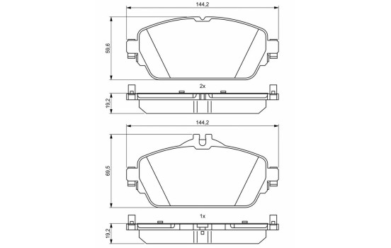 Bromsbeläggssats, skivbroms BP1802 Bosch, bild 7