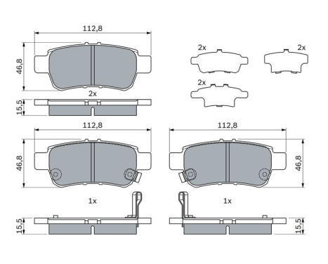Bromsbeläggssats, skivbroms BP1815 Bosch, bild 7