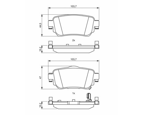 Bromsbeläggssats, skivbroms BP1990 Bosch, bild 8