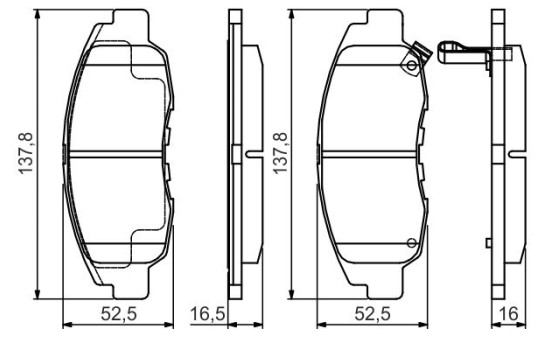 Bromsbeläggssats, skivbroms BP2140 Bosch