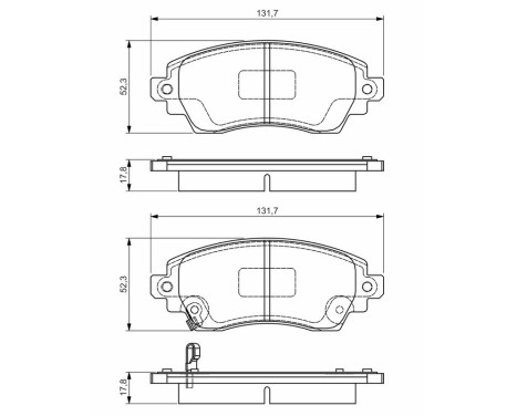 Bromsbeläggssats, skivbroms BP2162 Bosch, bild 6
