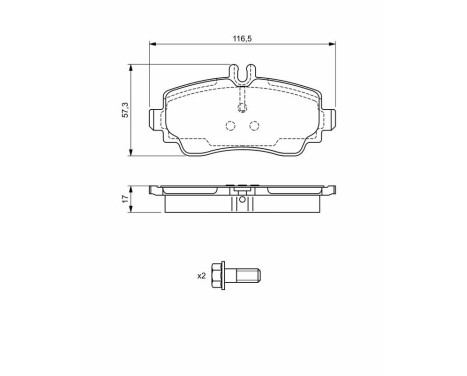 Bromsbeläggssats, skivbroms BP239 Bosch, bild 8