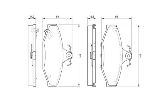 Bromsbeläggssats, skivbroms BP309 Bosch, bild 5