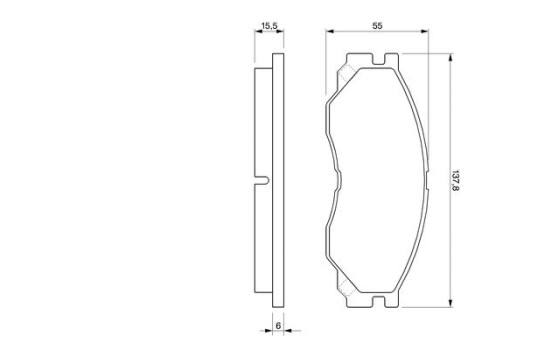 Bromsbeläggssats, skivbroms BP319 Bosch, bild 3