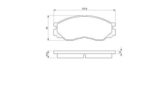 Bromsbeläggssats, skivbroms BP319 Bosch, bild 6