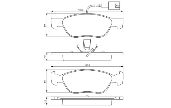 Bromsbeläggssats, skivbroms BP335 Bosch, bild 8